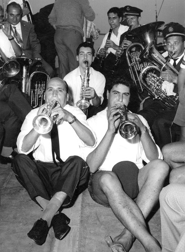 Dopo un concerto Torre del Lago 1959 sul vaporetto